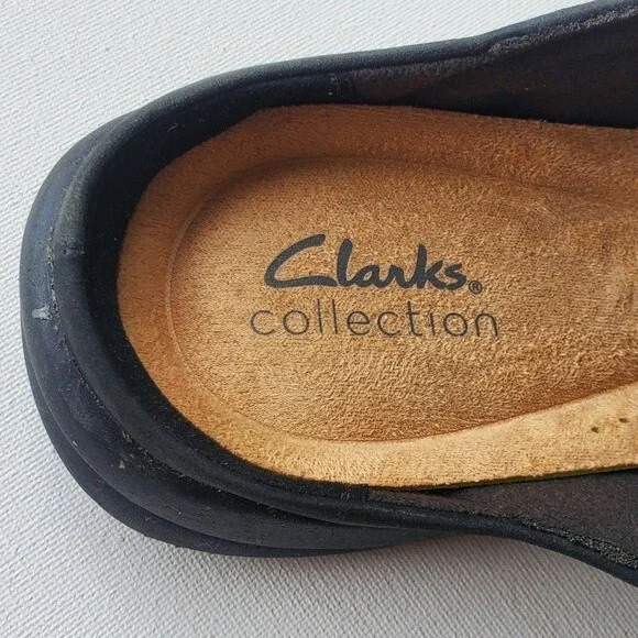 Clarks Collection Roseville Faye Clog Black Leather Womens 11 NWOB - Picture 8 of 8